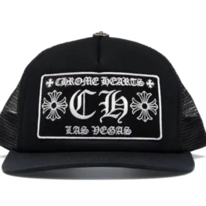 Chrome Hearts CH Las Vegas Trucker Hat Black