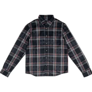 Chrome Hearts Gas Station Plaid Cashmere Cross Patch Shirt