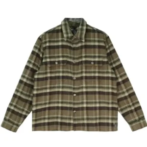 Chrome Hearts Khaki Work Dog Plaid Shirt Flannel Jacket