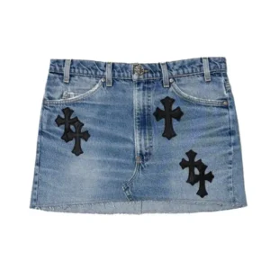 Chrome Hearts Levi's Cross Patch Denim Skirt