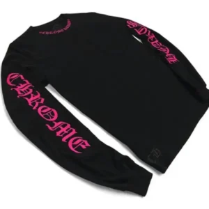 Chrome Hearts Long Sleeve Pocket Crew Hot Pink/Black