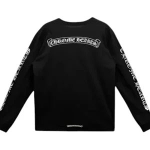 Chrome Hearts Scroll Logo L/S Pocket T-shirt Black